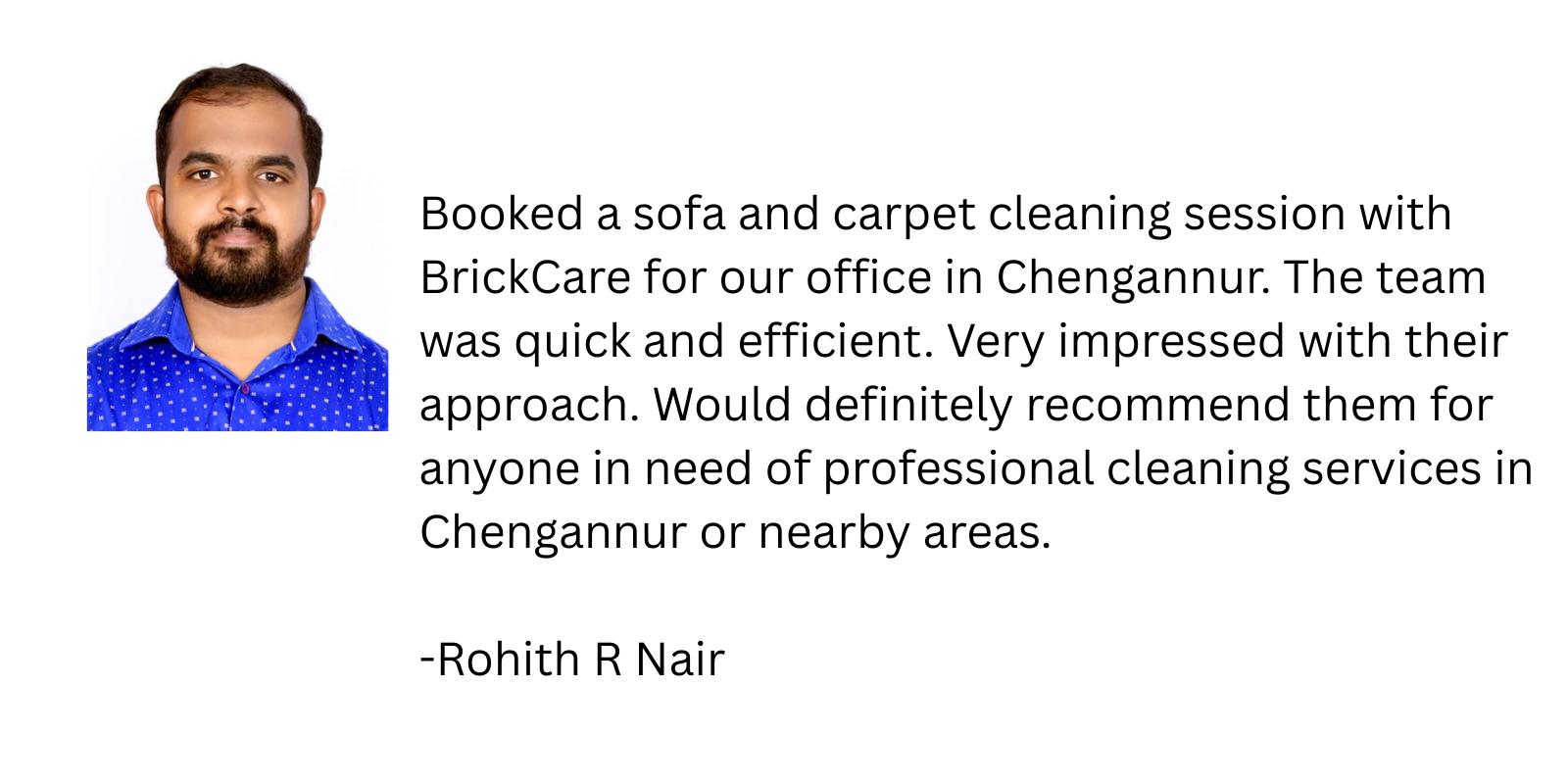 Rohith R Nair- Review